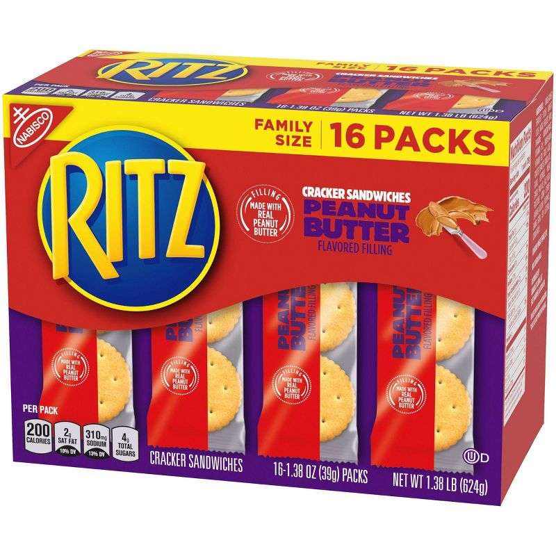 Ritz Peanut Butter Cracker Sandwiches - Family Size - 16ct/1.38oz