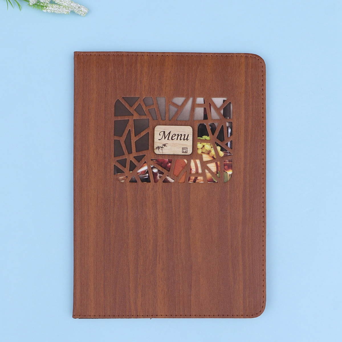 Menu Cover Leather Menu Holder Double Views Table Menu Cover for Restaurants Diners Cafes Bistros(8880)