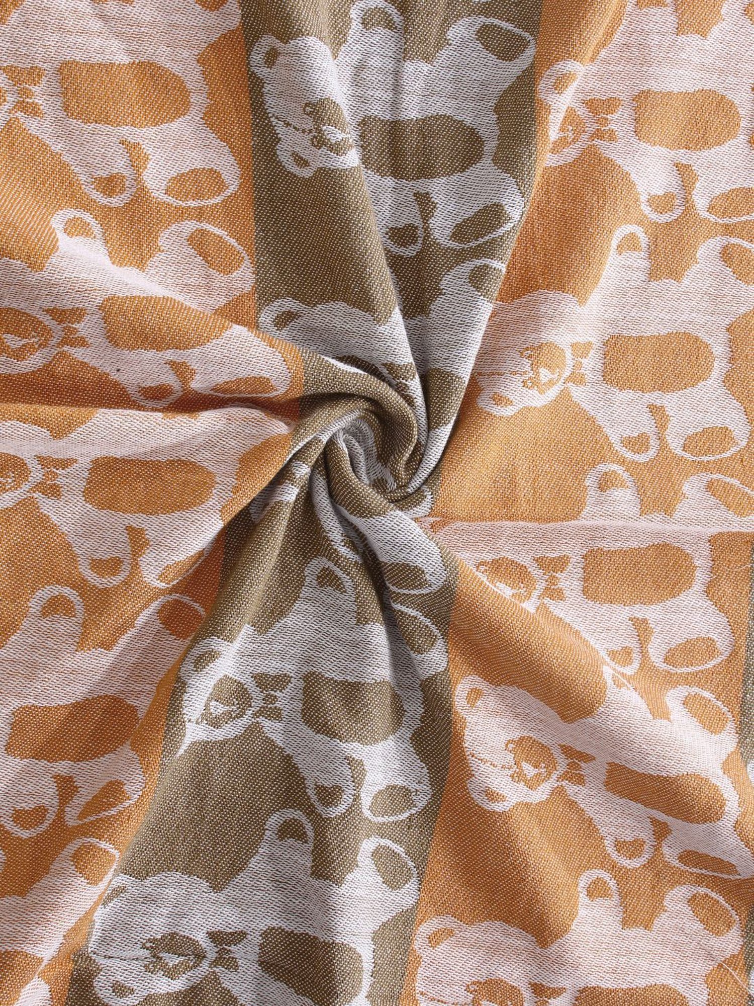 Klotthe Woven Multicolor 350 TC Cotton Double Bed Cover With 2 Pillow Covers