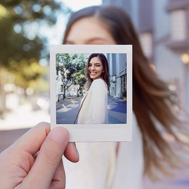 instax Square Instant Film 100 Exposures Compatible with  Instax Square SQ6 SQ10 and SQ20 Instant Cameras + 5 Color Picture Frames + FiberTique Cleaning Cloth