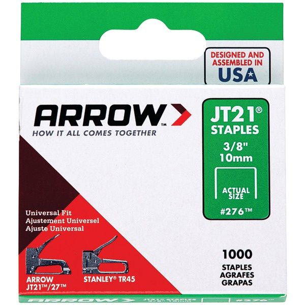 Arrow(R) 27624 Thin Wire Staples, 1,000 pk (3/8")