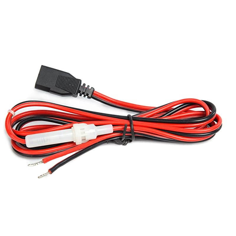 Radio Power CordCables 2Wire 15A 3Pin Power Cord with 12V Cigarette Lighter Plug for Radio 2 Pack