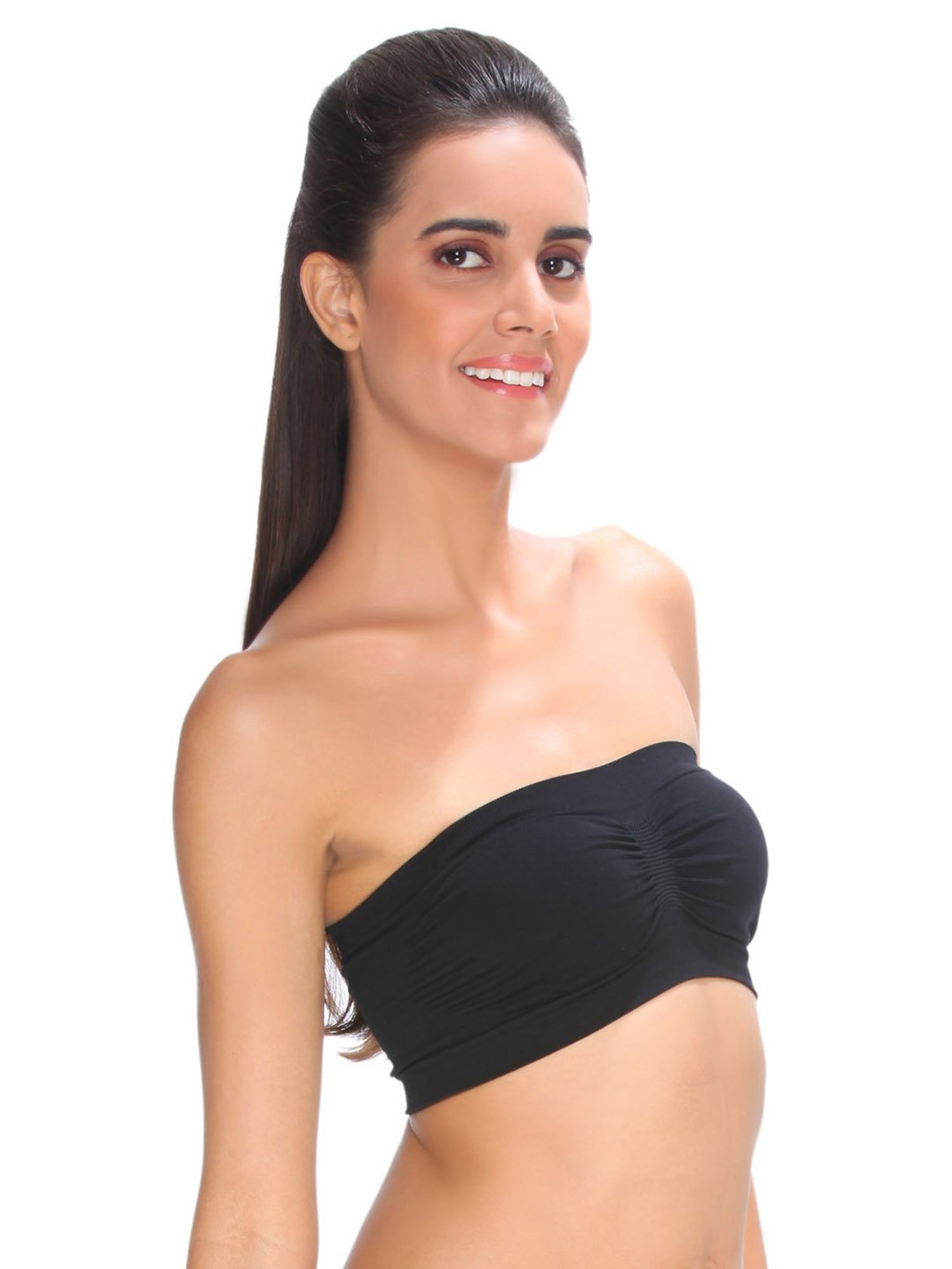 C9 Airwear Black Full Coverage Bandeau Bra - Pack of 2