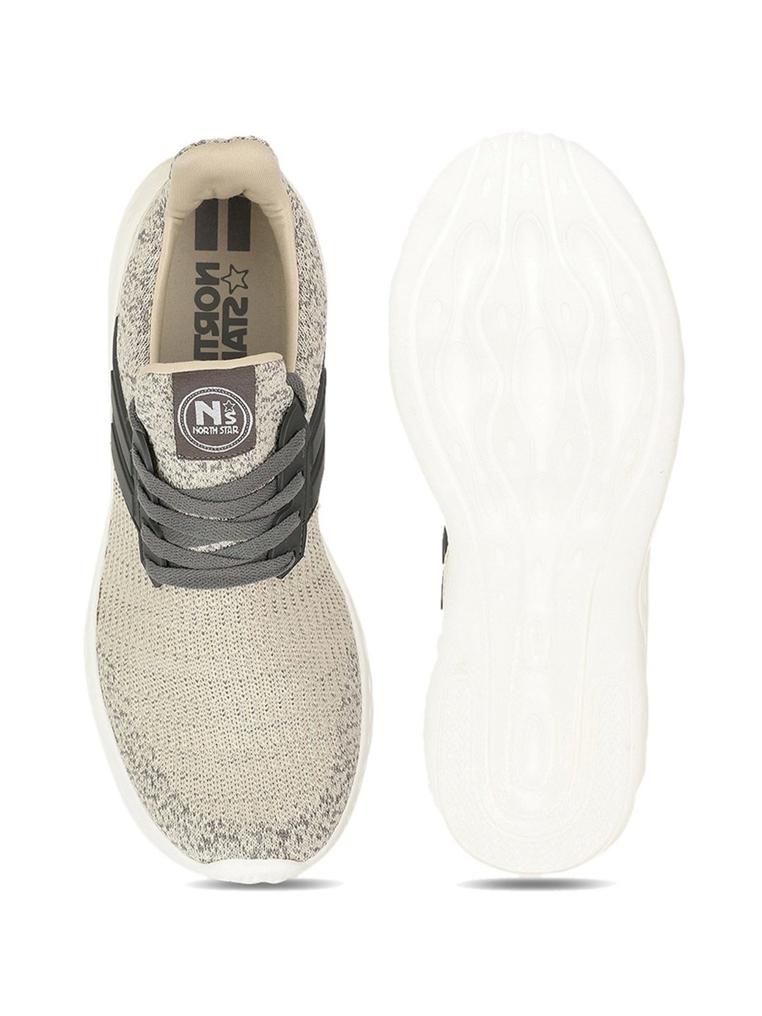 North Star by Bata Men's Beige Running Shoes