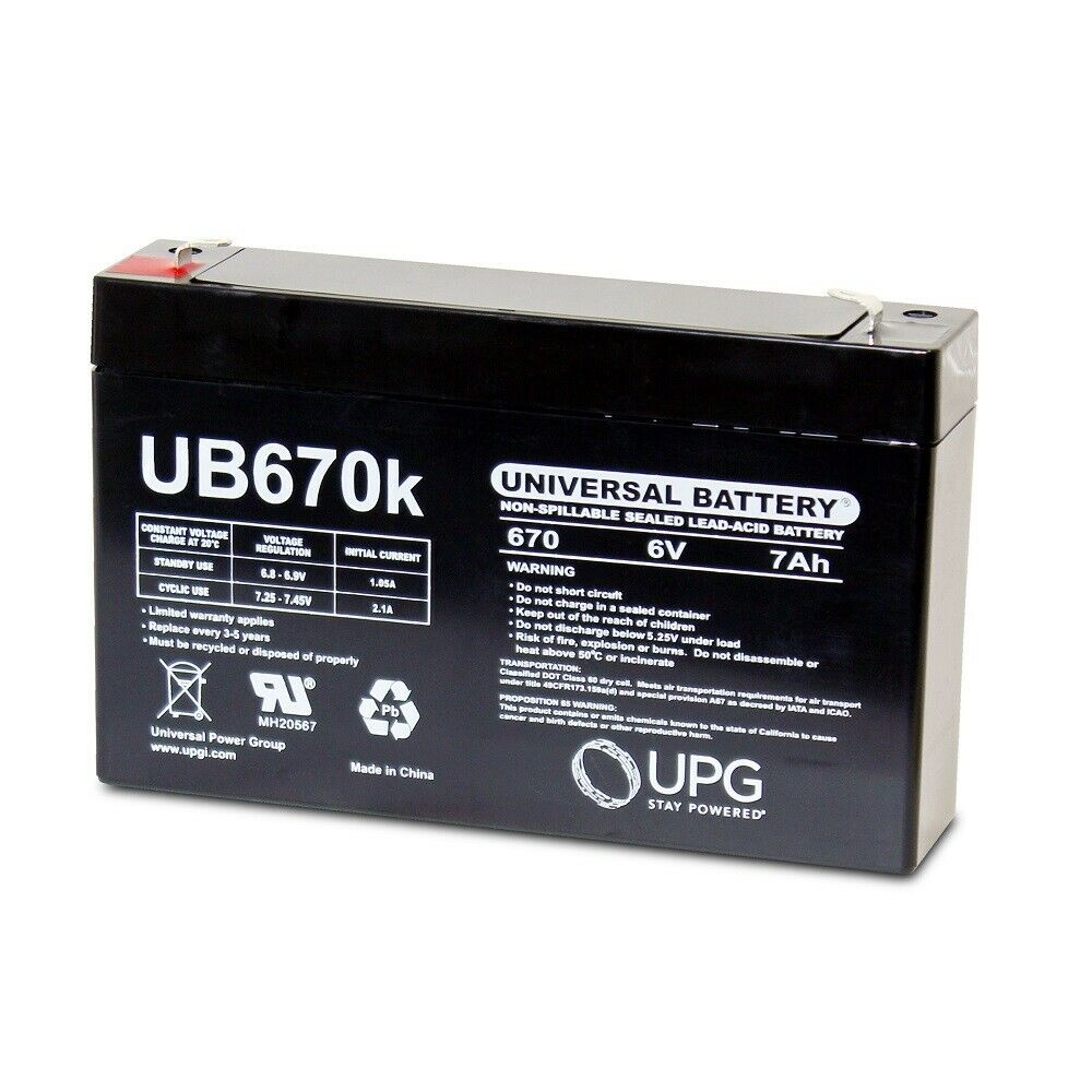 NEW 10 PACK UPG UB670 6V 7AH UPS Battery Lithonia LLBE-1