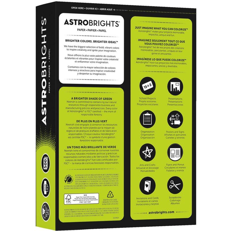 Astrobrights Premium Color Paper, 8-1/2 x 11 Inches, Terra Green, 500 Sheets