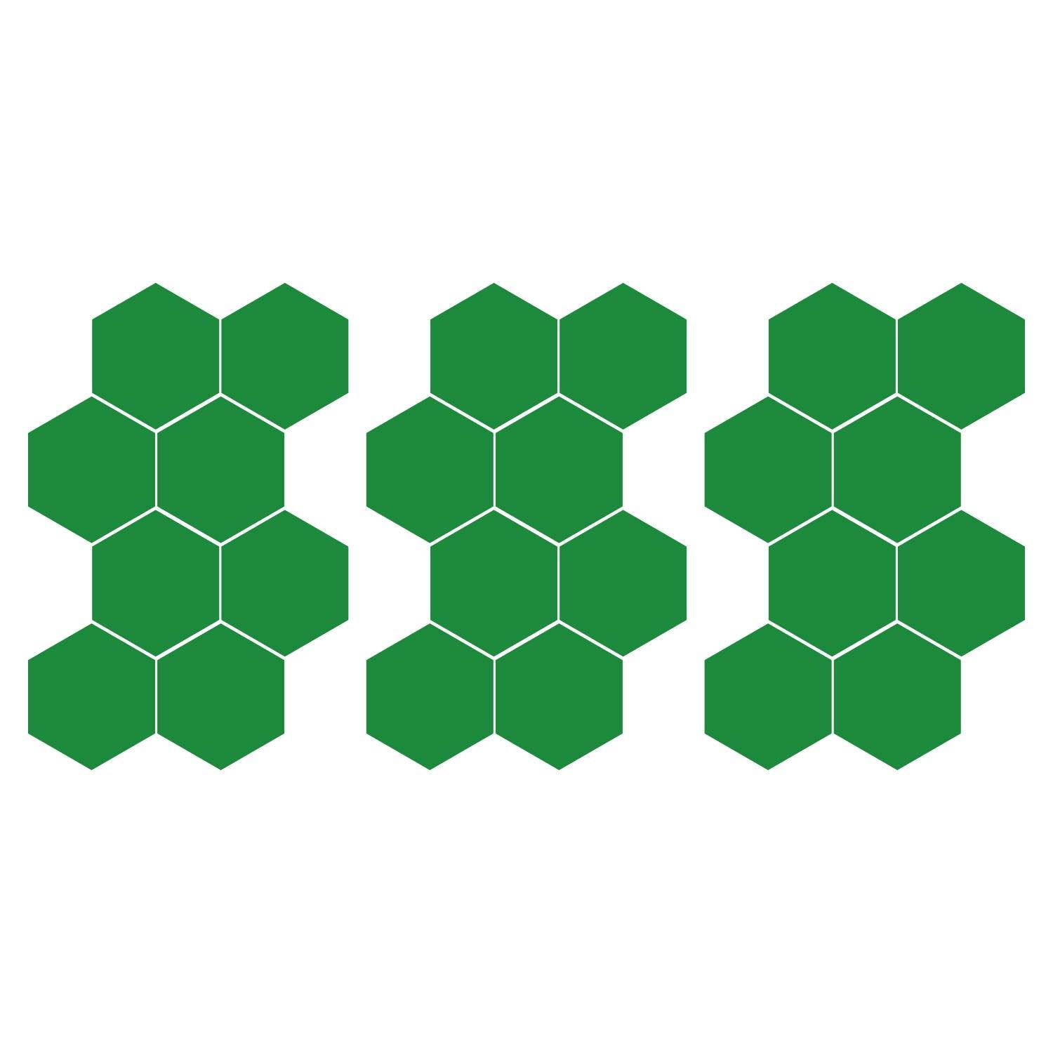 LiteMark 1 Inch Blue Hexagon Decals - Pack of 208