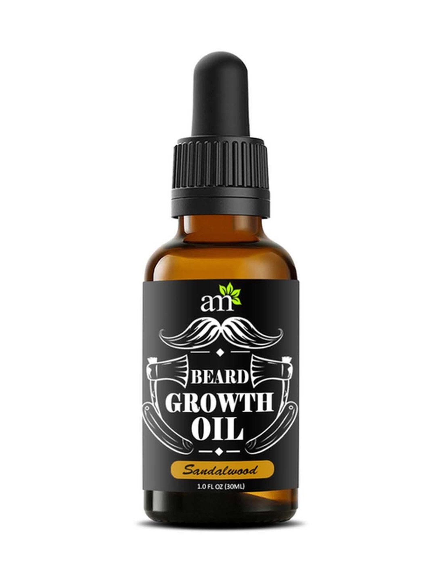 THE REAL MAN Beard Growth Oil 100 Percent Organic Beard & Moustache Hair Growth Oil - 50 ml