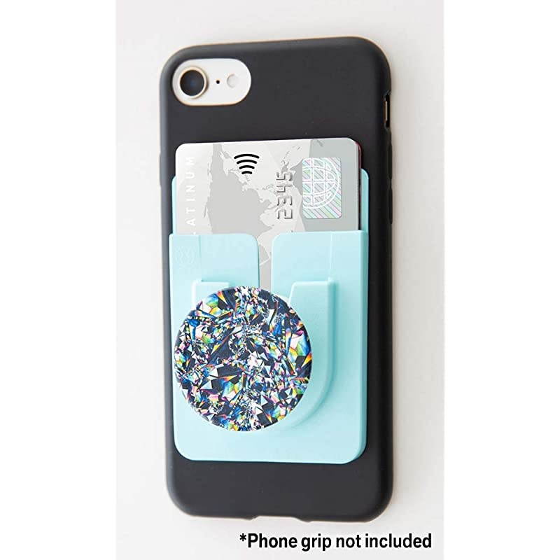 Phone Credit Card Holder Phone Wallet Stick On Phone Back Pocket StickOn Wallet Cellphone Phone ID Wallet iPhone Cardholder Cell Phone with Wallet Case