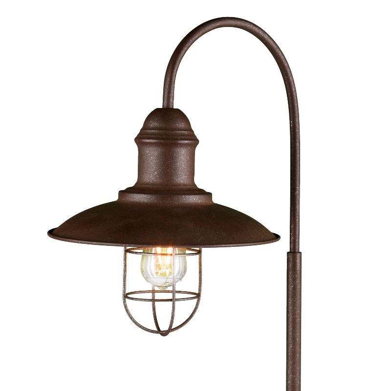 63" Conor Caged Bell Floor Lamp Rustic Brown (Includes CFL Light Bulb) - Aiden Lane