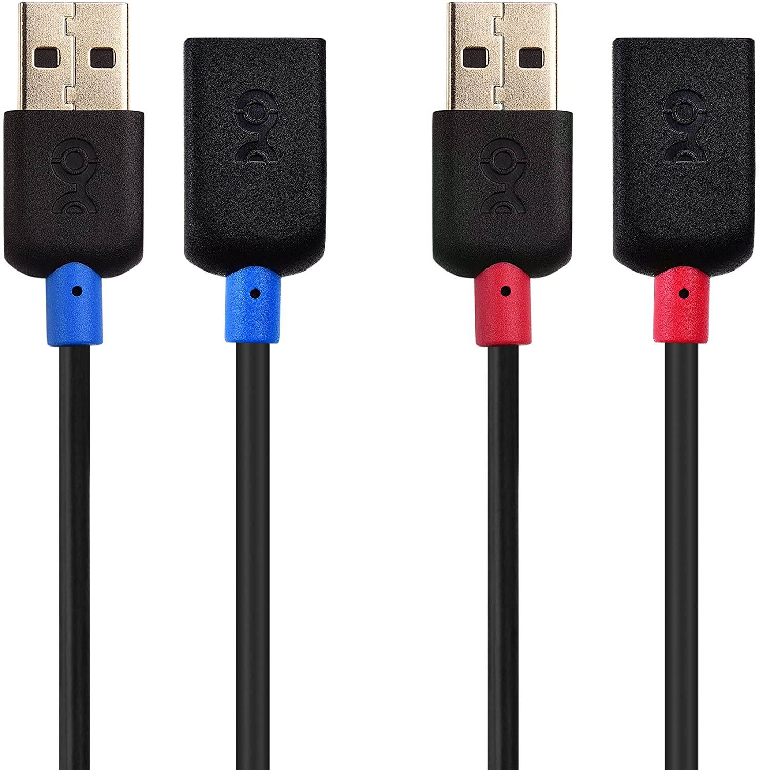 Cable Matters 2-Pack USB to USB Extension Cable (Male to Female USB Extender Cable) - 6 ft