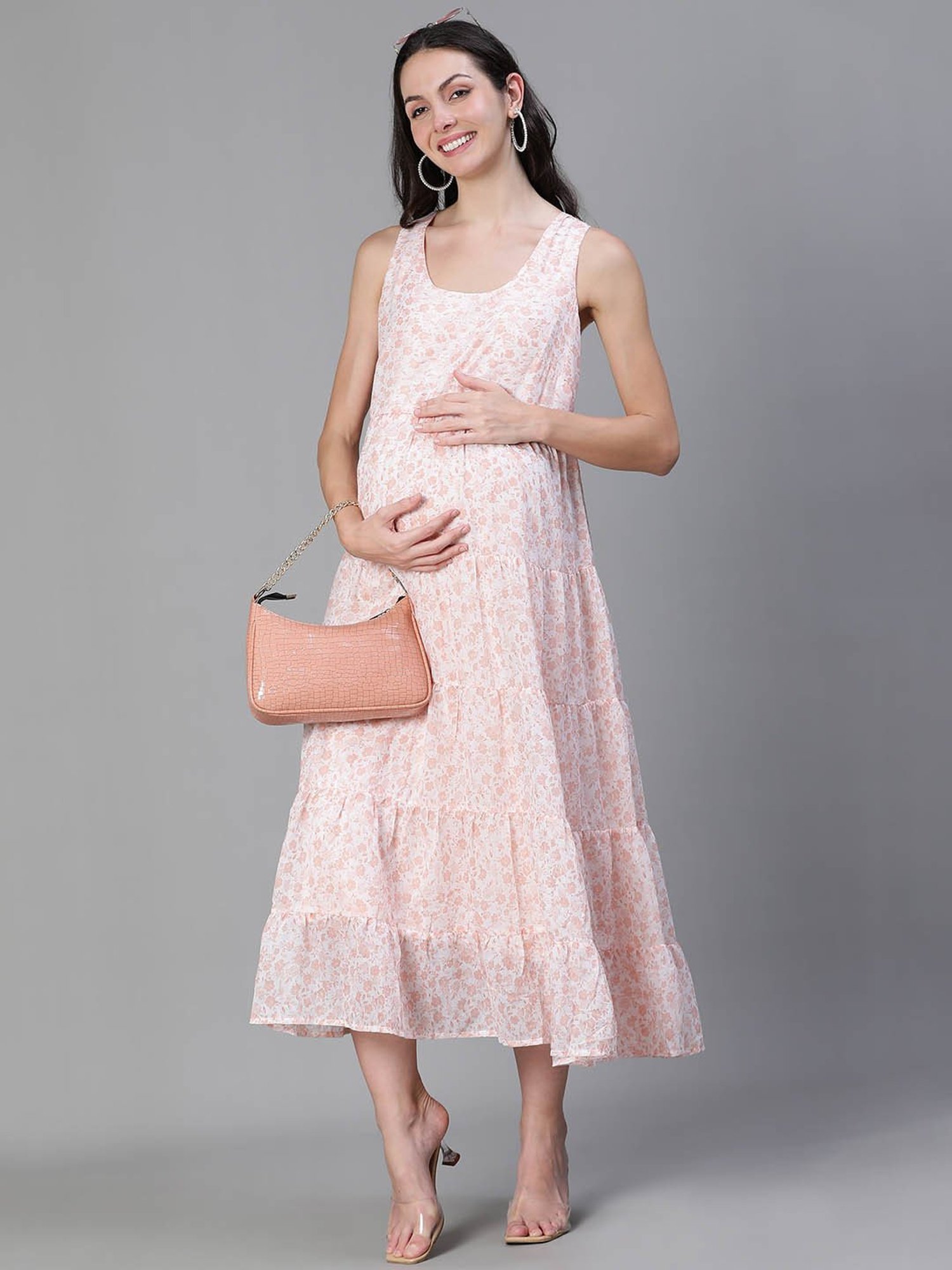 Mine4Nine Multicolor Printed Maternity Kurta