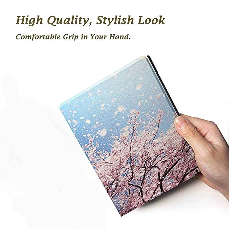 Case for Kindle Oasis 9th Generation 2017, E-Reader Smart Protective Lightweight Auto Wake/Sleep Case Cover for  All-New Kindle Oasis (7" Display, 9th Gen 2017 Release) - Cherry Blossoms