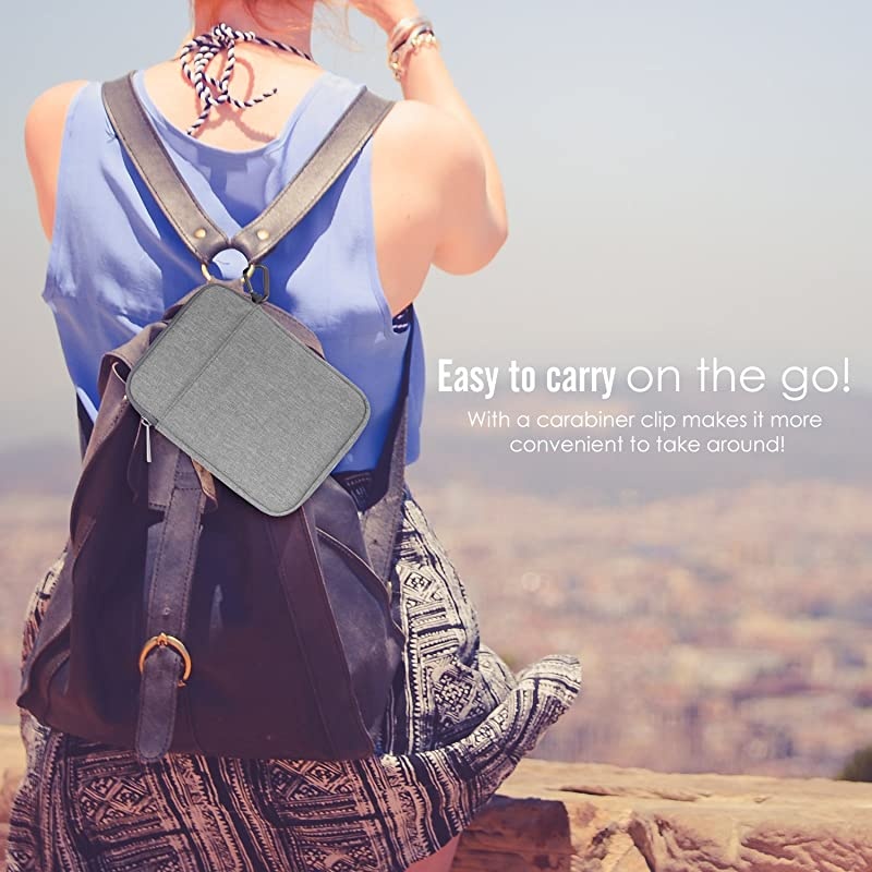 6 Inch Kindle Sleeve Case Fits for All-New Kindle 10th Generation 2019/Kindle Paperwhite 2018, Nylon Cover Pouch Bag for Kindle Voyage/Kindle (8th Gen, 2016)/Kindle Oasis 6" E-Reader, Light Gray