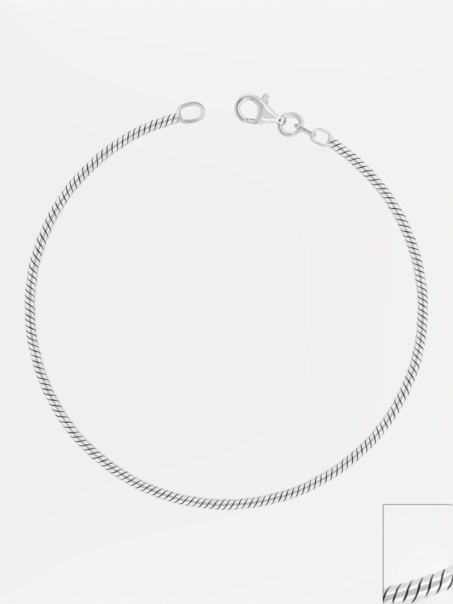 Touch925 Minimal Silver Anklet for Women