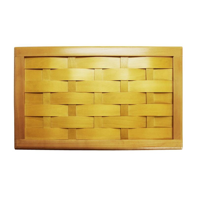 Oceanstar Rectangular Veneer Laundry Wood Hamper with Interior Bag