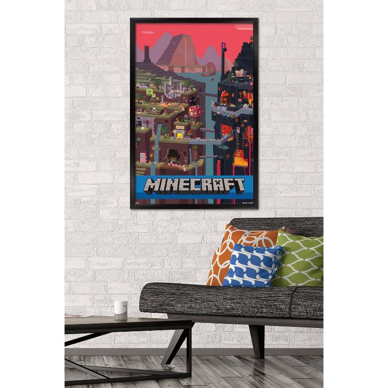 Minecraft - Cube Framed Poster Trends International