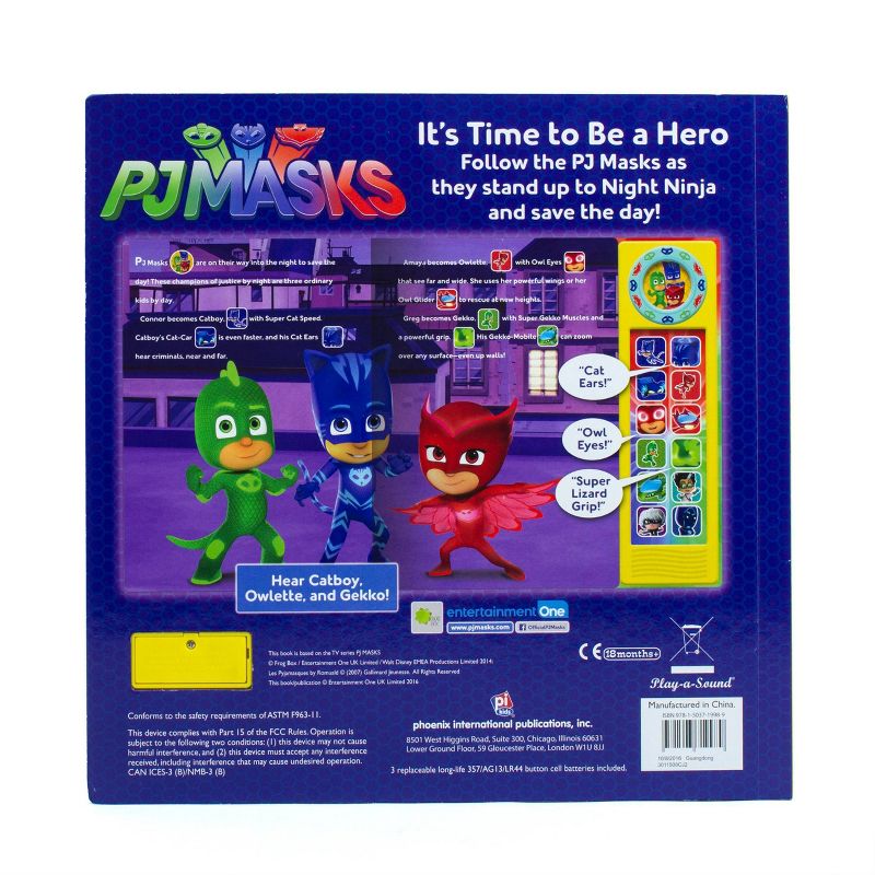 PJ Masks - It's Time To Be A Hero Custom Frame Sound Board Book - by Phoenix (Hardcover)