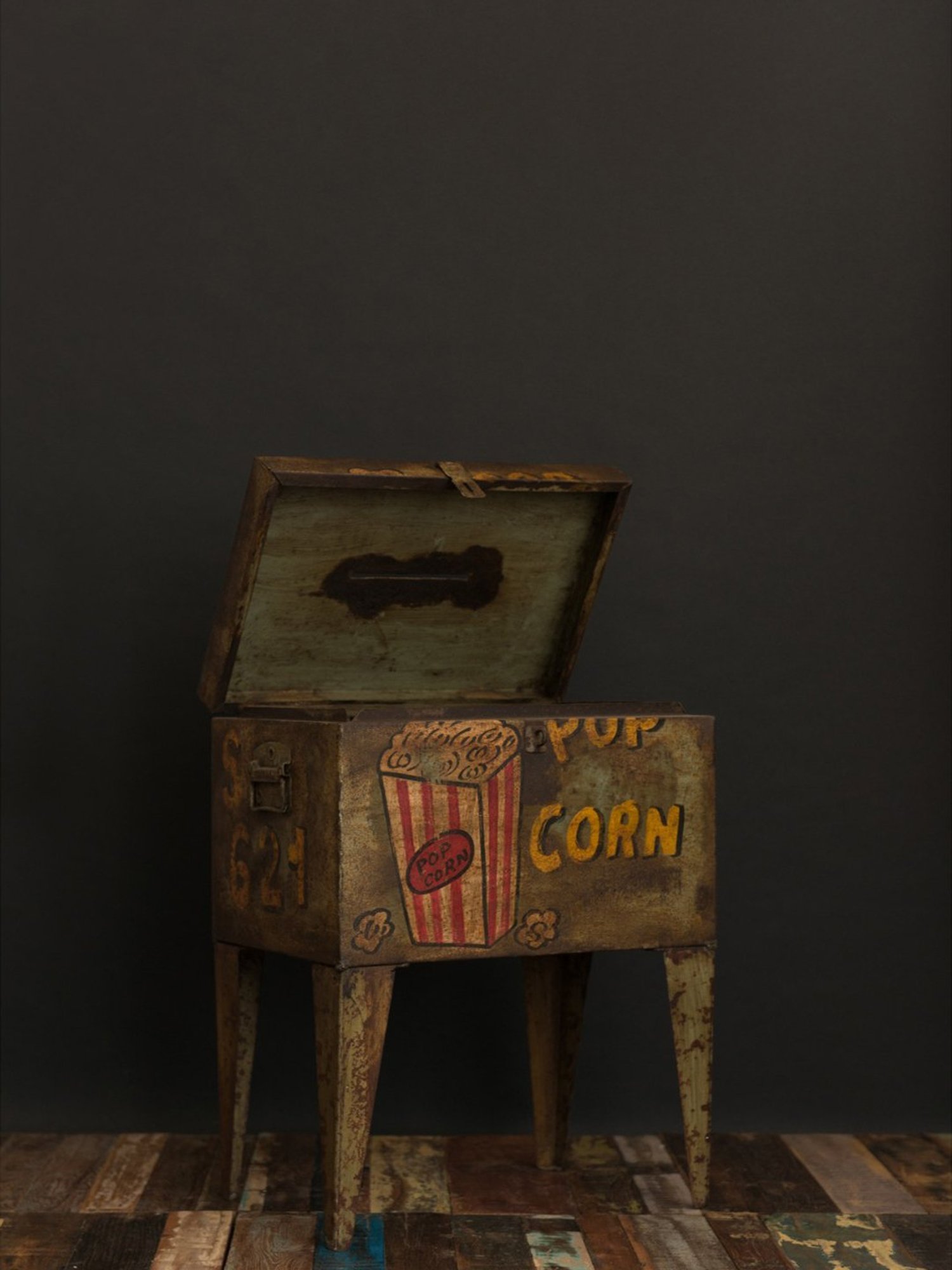 Artisans Rose Vote Hand-painted Multicolor Iron Ballot Box