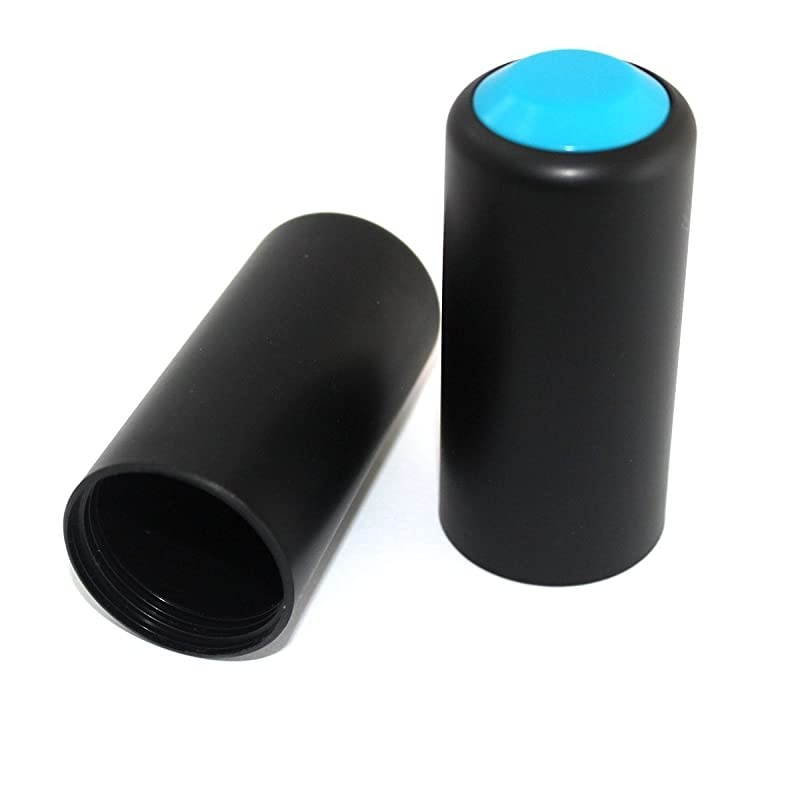 2pcs Blue Color Wireless Mic Battery Screw on Capcovercup for Wireless Microphone System Handheld Mics