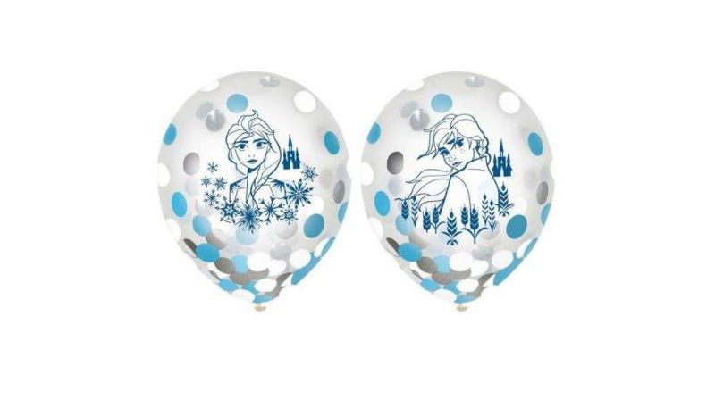 Birthday Express Frozen Party Frozen 2 12" Latex Confetti Balloons - 6 Count