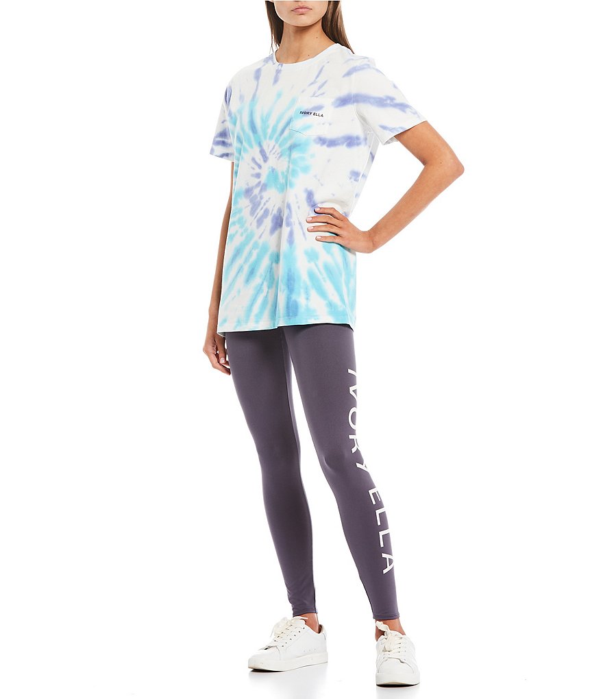 Ivory Ella Organic Cotton Logo Graphic Tie-Dye Pocket Tee