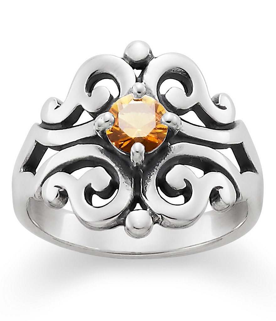 James Avery Spanish Lace Ring November Birthstone with Citrine