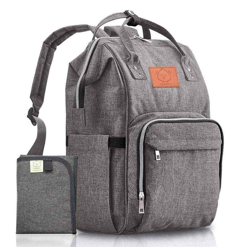 KeaBabies Diaper Backpack - Classic Gray