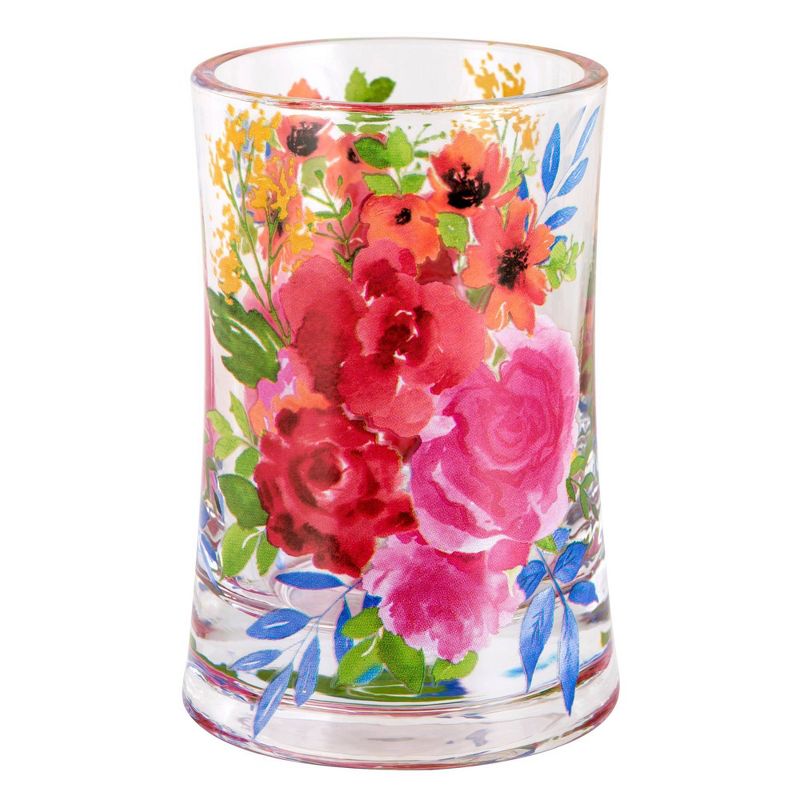 3pc Lotion Pump, Toothbrush Holder, Tumbler Floral Burst - Allure