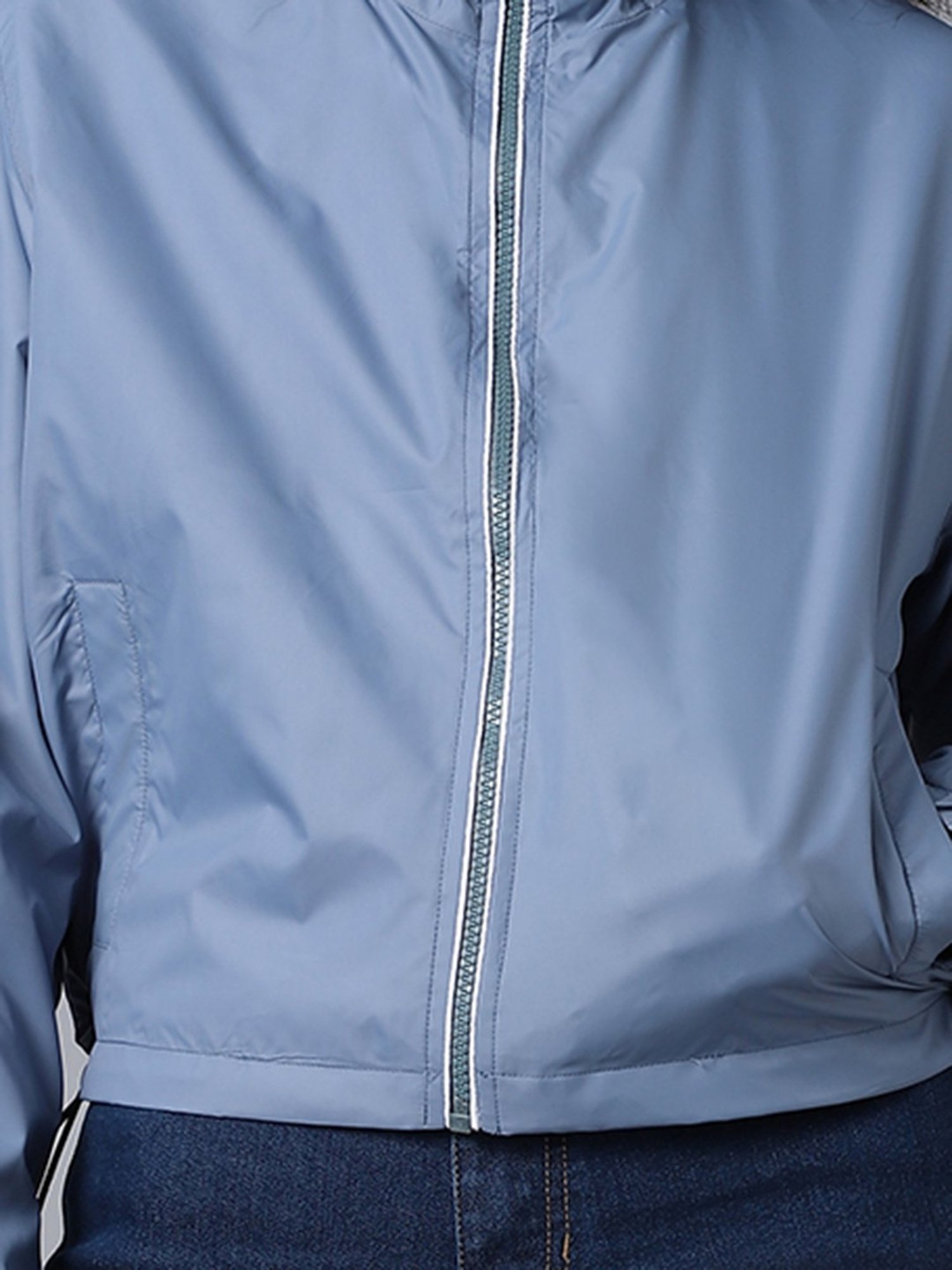 High Star Grey Polyester Regular Fit Sports Jacket