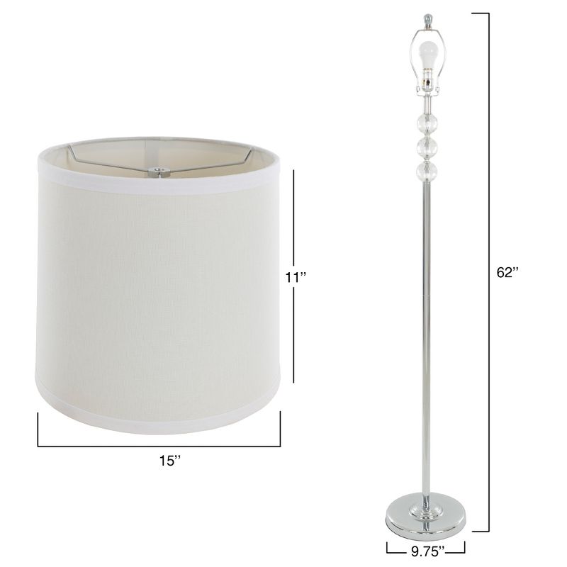 Table Lamps and Floor Lamp Faceted Crystal Balls Set of 3 (3 LED bulbs included) - Yorkshire Home