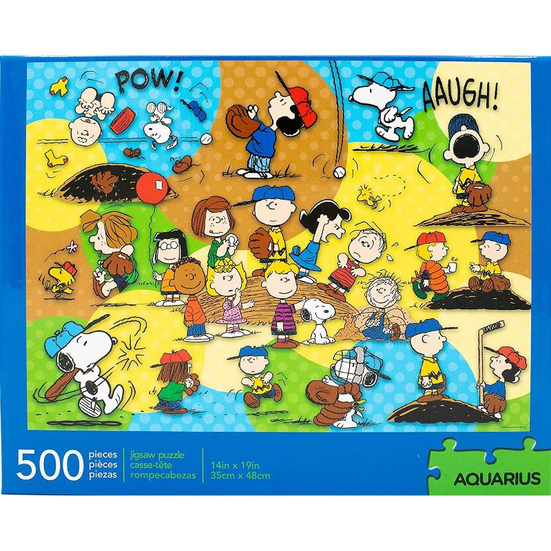 NMR Distribution Peanuts Baseball 500 Piece Jigsaw Puzzle