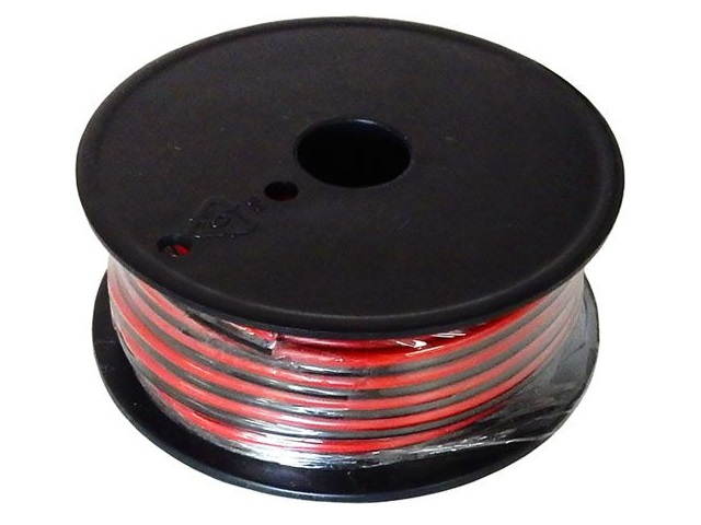 Powerwerx 250ft Spool AWG 16 Red and Black Bonded Zip Cord Easy ID Low Voltage Cable