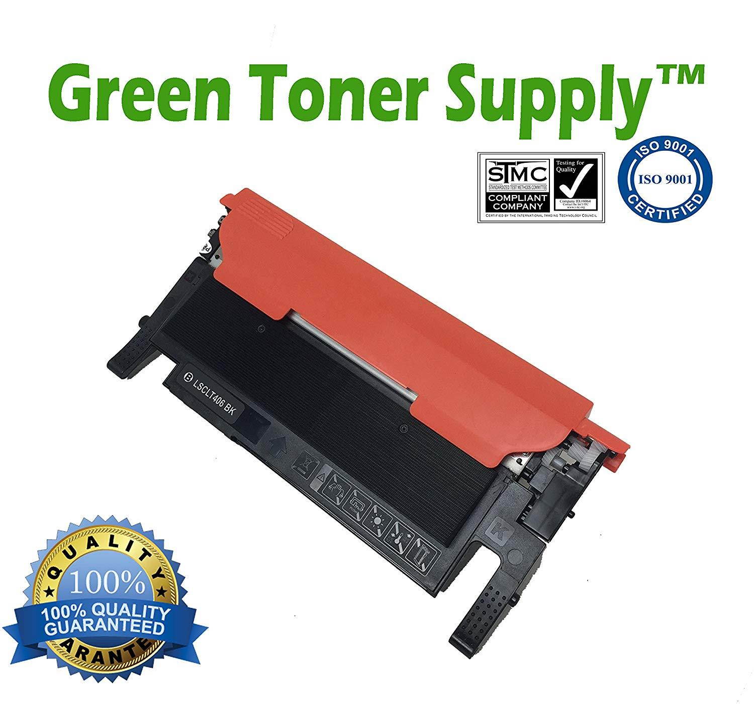 Green Toner Supply (TM) New Compatible [Samsung CLT-Y406S] Yellow LaserJet Toner Cartridges for Samsung CLP-365, CLP-365W, CLX-3305FN, CLX-3305FW, CLX-3305W