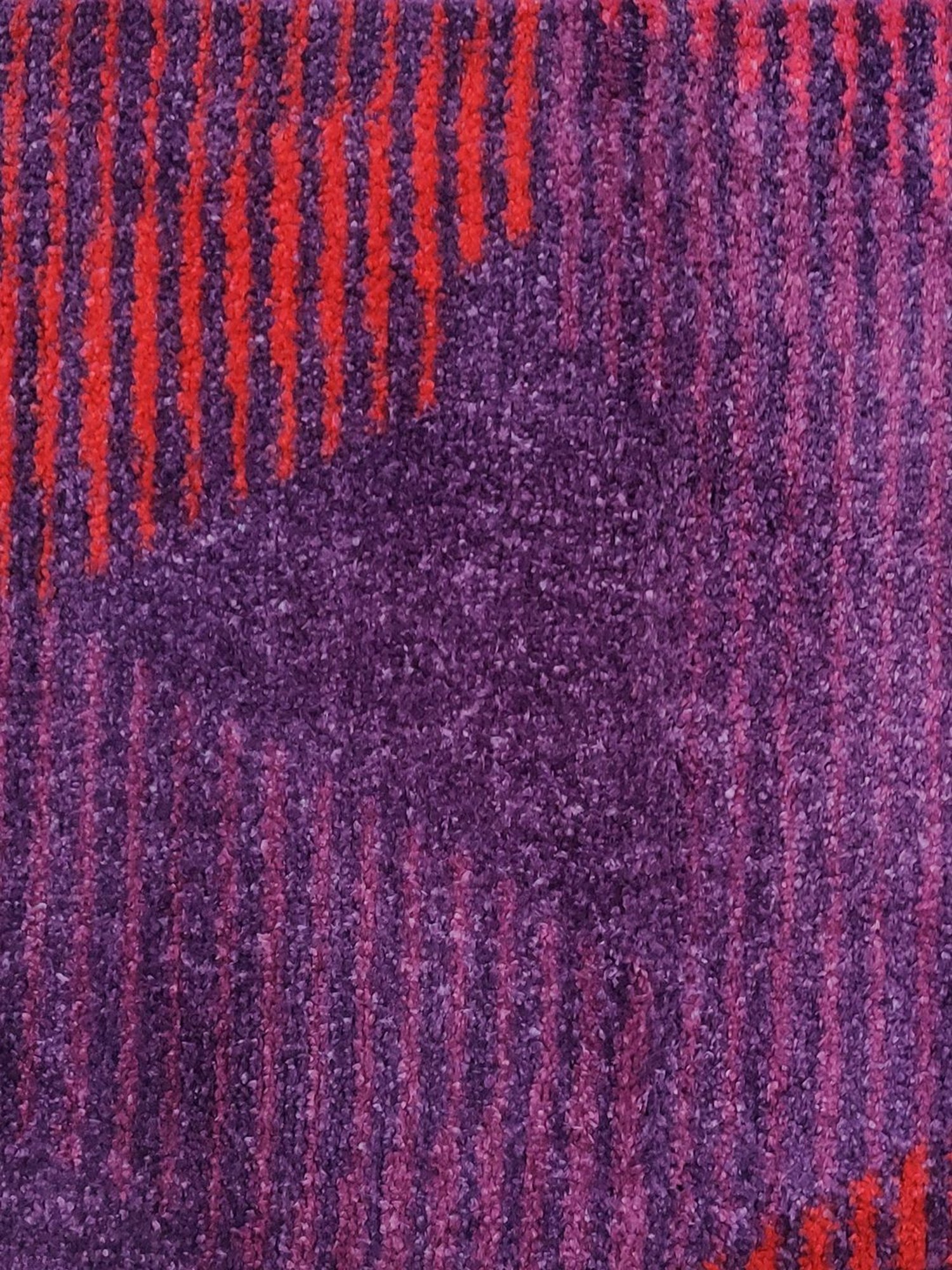 Bianca Plum & Red Microfibre Non-Slip Rug