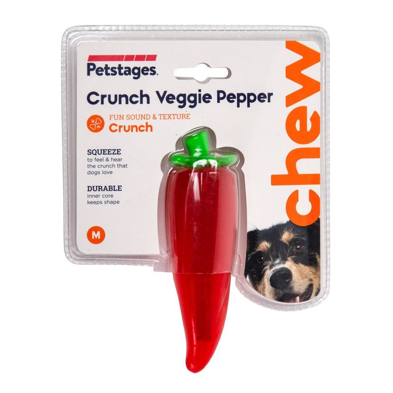 Petstages Crunch Veggies Red Pepper Dog Toy