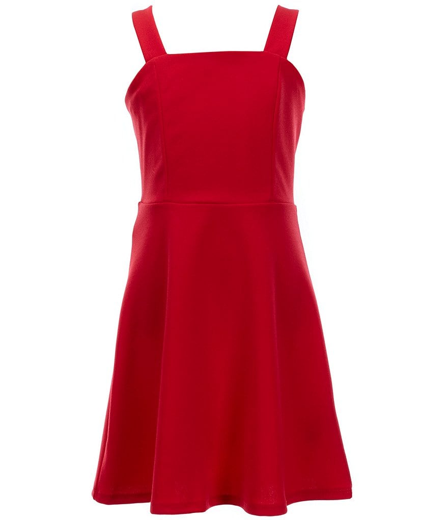 Poppies and Roses Big Girls 7-14 Cutout Tie-Back Fit-And-Flare Dress