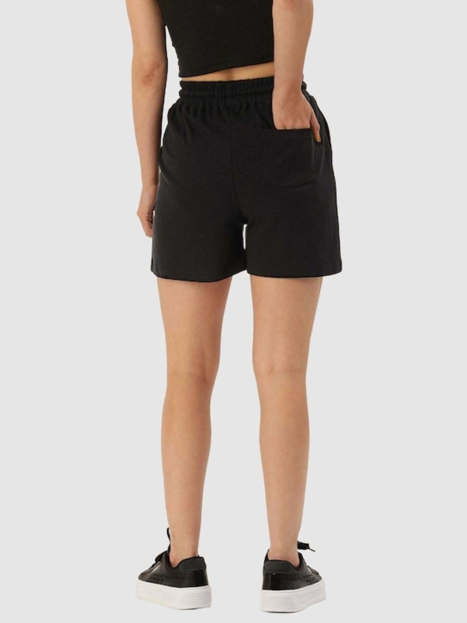 Bene Kleed Black Cotton Shorts