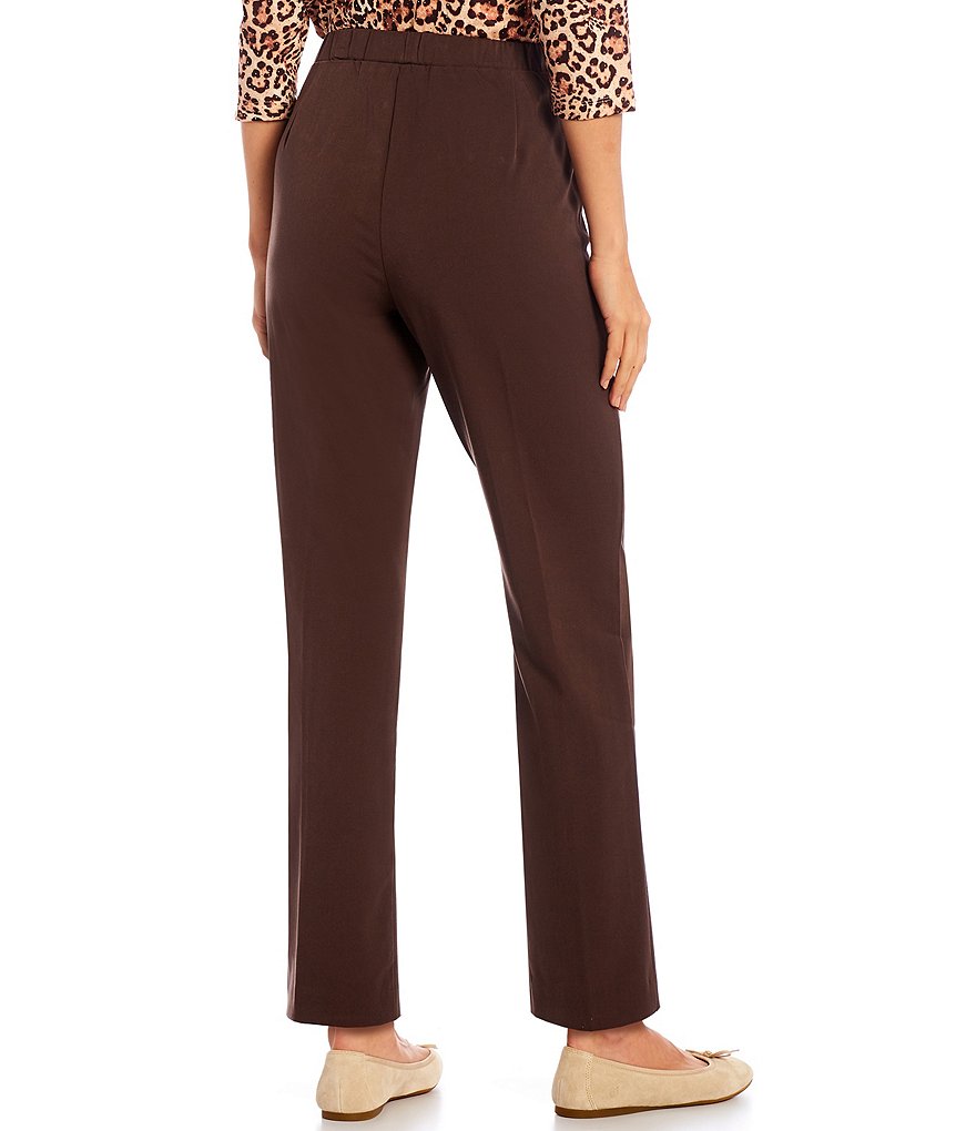 Allison Daley Petite Size City Stretch Straight Leg Pull-On Pants