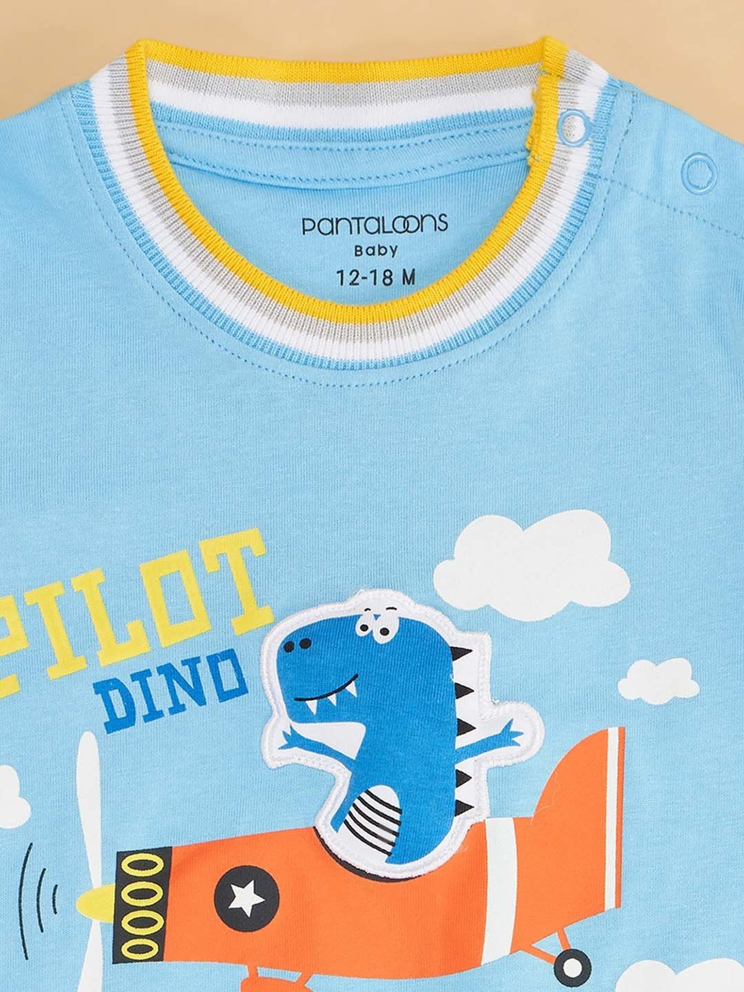 Ed-a-Mamma Baby Green Printed T-Shirt