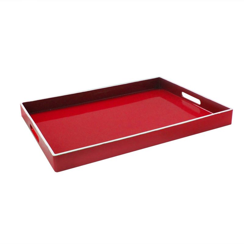 Trina Turk Rectangle Tray - Red & White