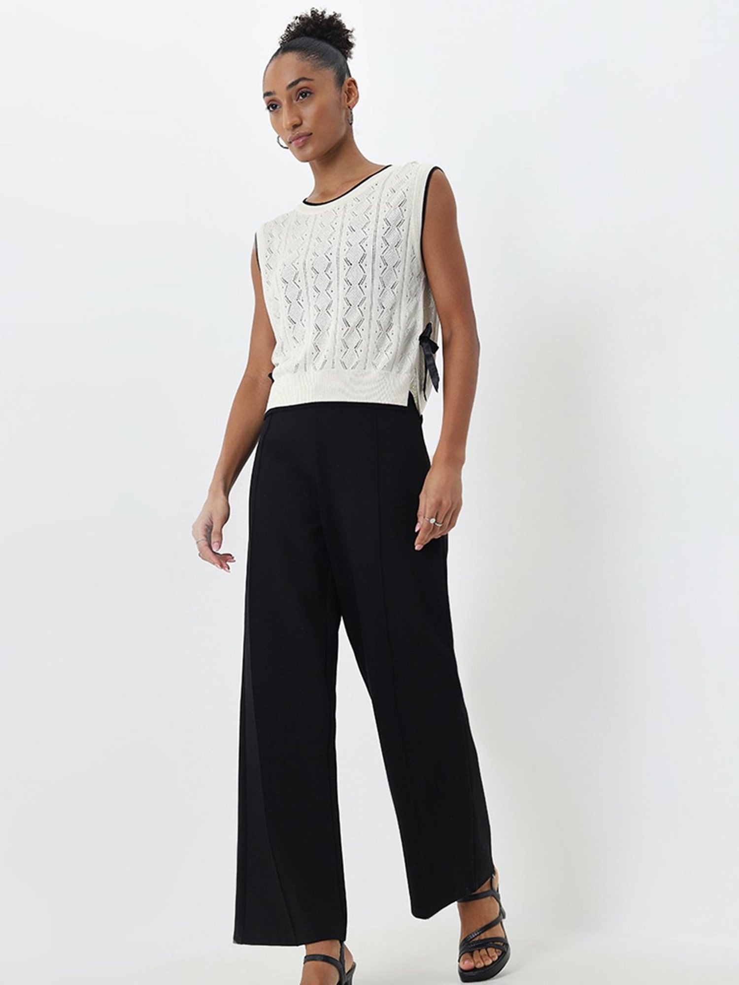 Wardrobe by Westside Off-White Knitted Top