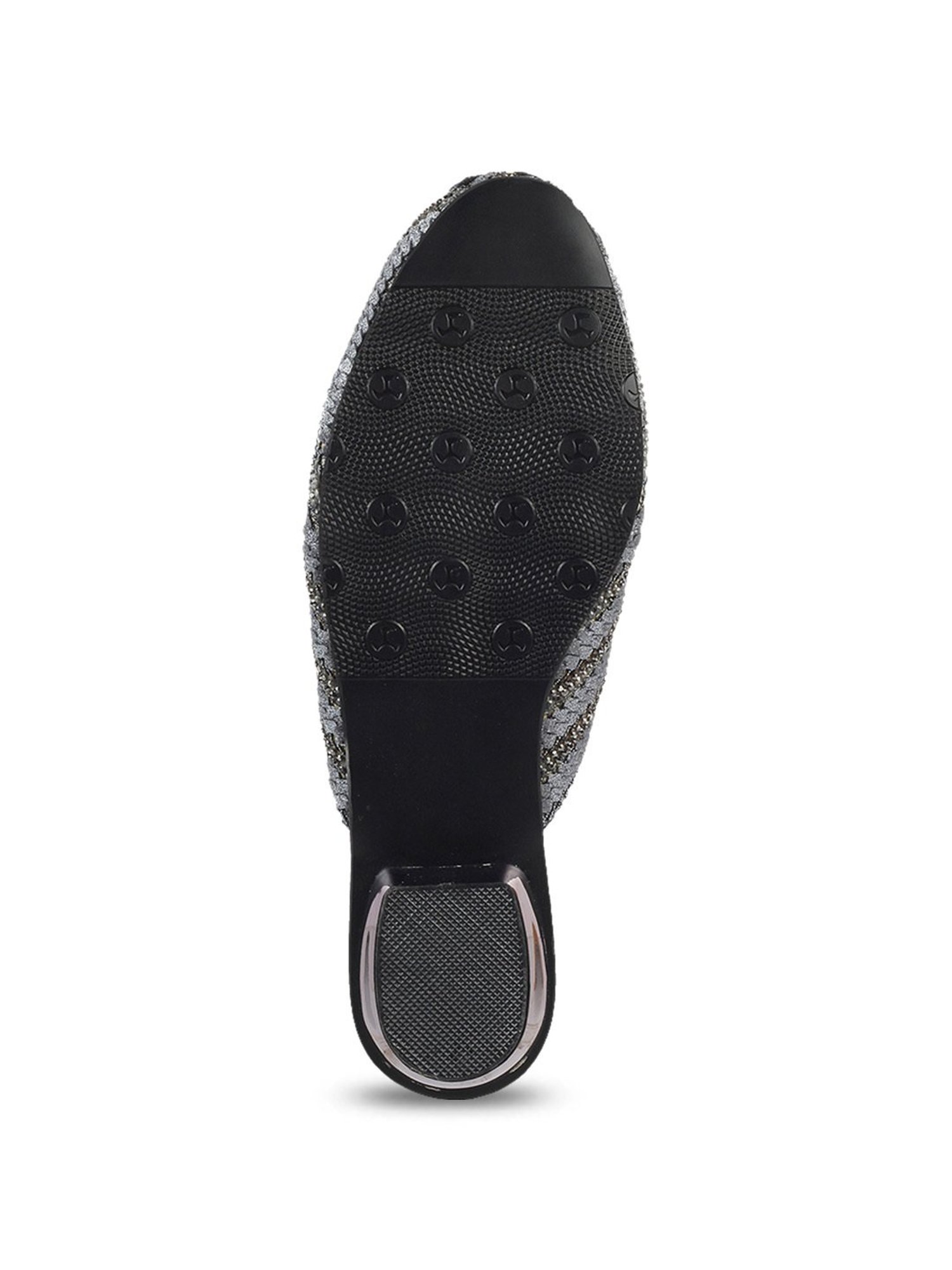 Mochi Women's Gun Metal Mule Shoes