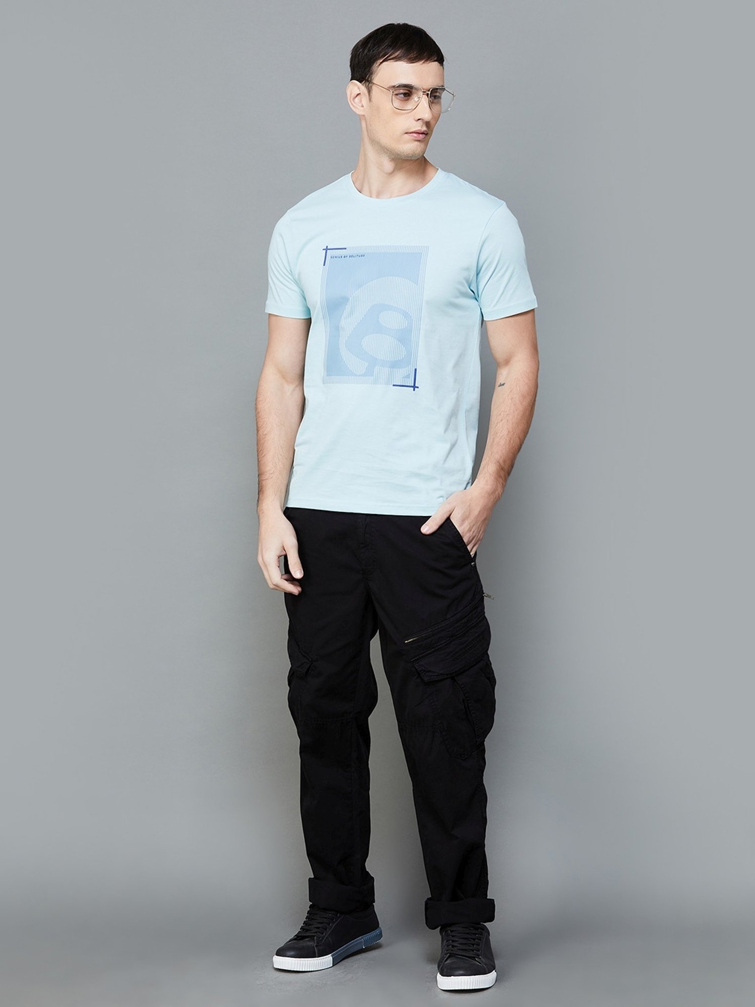 BOSSINI Sky Cotton Regular Fit Printed T-Shirt