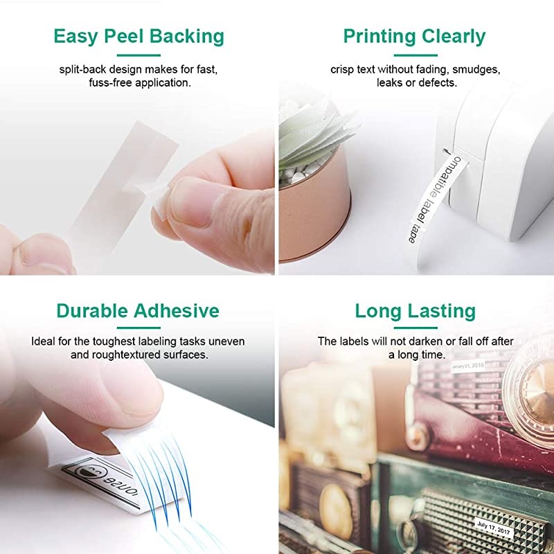 Compatible Label Tape Replacement for Brother P Touch Label Maker Tape TZe 12mm 047 Inch Laminated Label Pastel PurpleBluePink White on Berry PinkLime Green for Ptouch PTD210 H110 8m