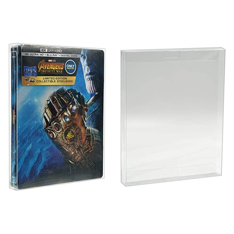 Blu-ray Steelbook Protector Case Also Compatible with 4K Steelbook Arrow Video & Criterion (10 Pack)