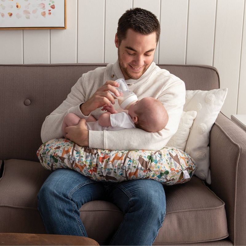 Boppy Original Nursing Pillow Cover - Gray Gold Giraffes