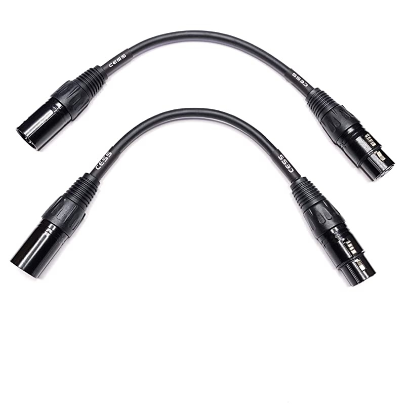 XLR 5-Pin Male to 3-Pin Female Cable - XLR5M to XLR3F - 2 Pack