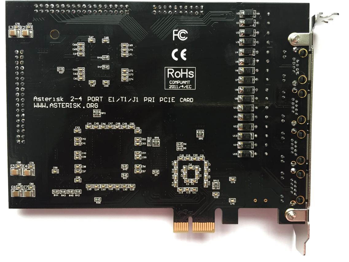 TE420 Asterisk Card 4 Port ISDN SS7 PRI Card,T1 Card E1 Card,PCI-E Connector,For IP PBX VoIP Telephony System PABX Phone Solution,Supports Digium asterisk Sangoma FreePBX Issabel VitalPBX Dahdi