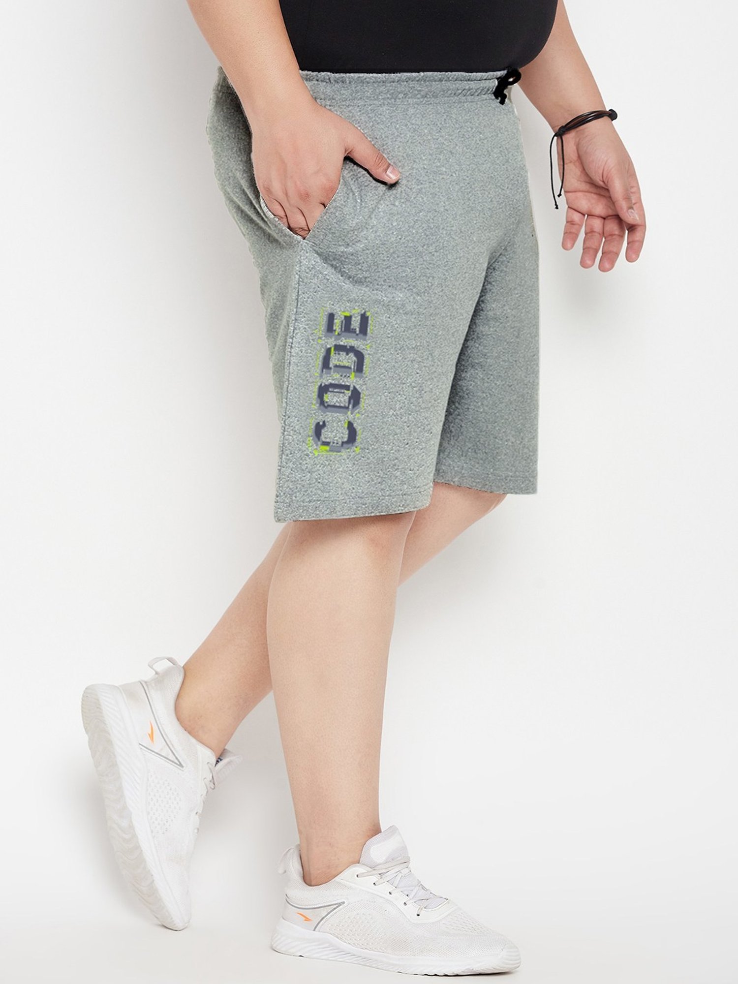 Bigbanana Grey Regular Fit Printed Shorts